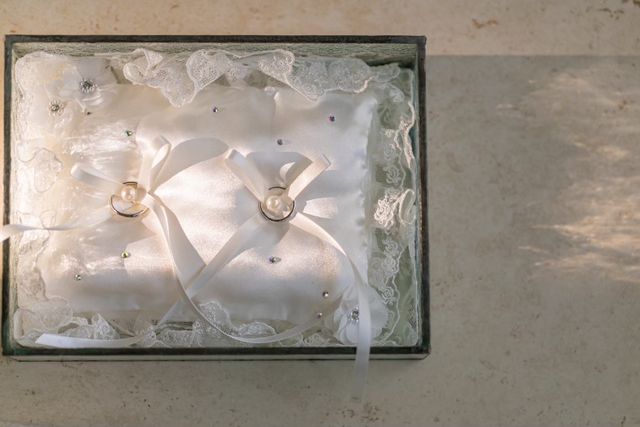 リングピローと指輪