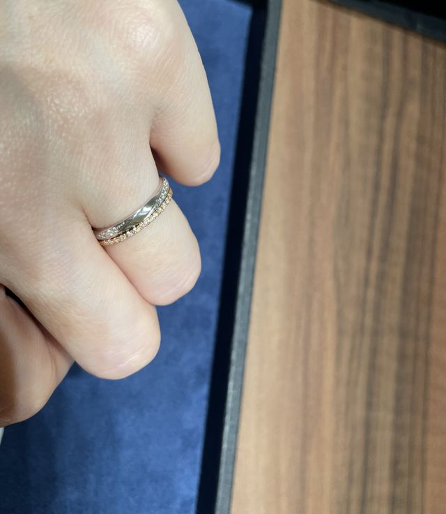 プロポーズの時のリングと重ねづけ