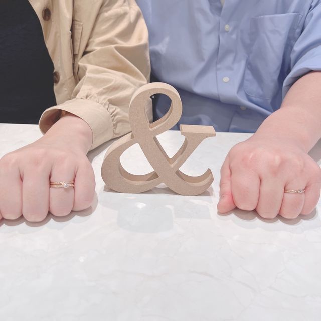 セットリングを購入しました。婚約指輪と結婚指輪の相性抜群
