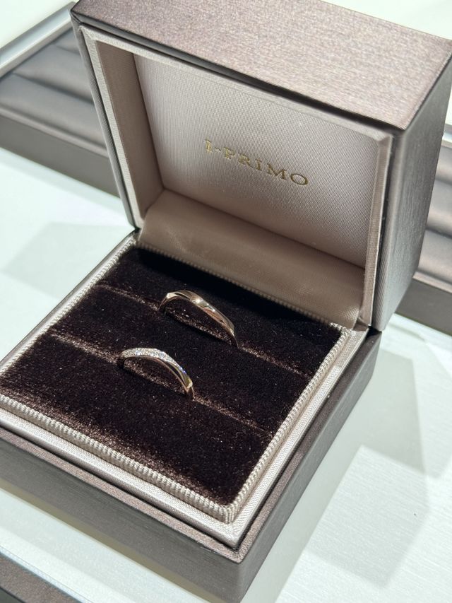 オーダーした指輪が出来上がって受取に来た時