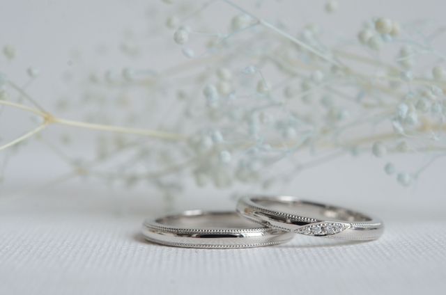 指輪完成時に撮っていただいた写真です。