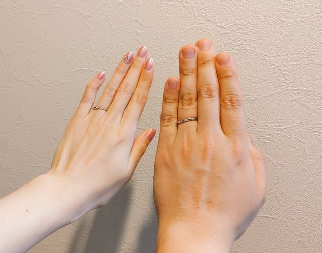 ペアで付けたときの写真です。