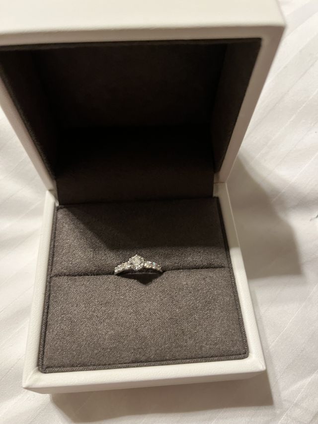 プロポーズされた日。箱は少し大きめです。