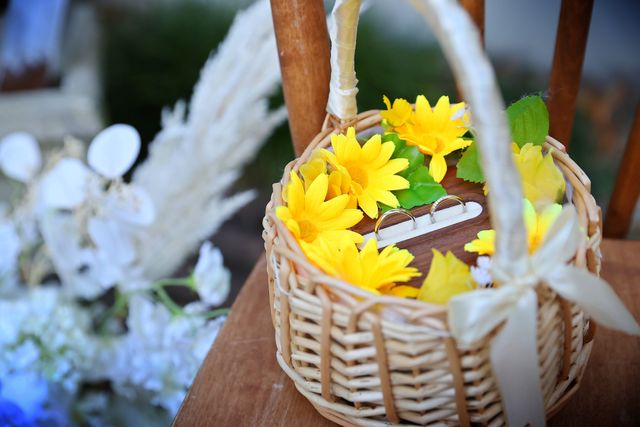 結婚式で実際使用したリングピロー