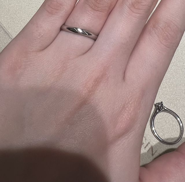 近くで見ると少しウェーブ