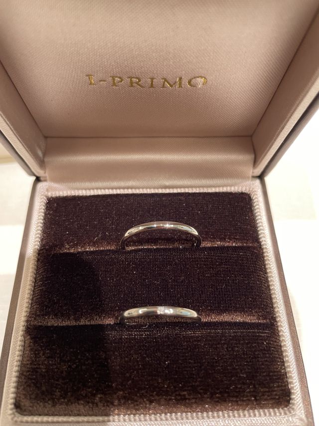 購入した指輪が出来上がり、家に持って帰った時の写真です。