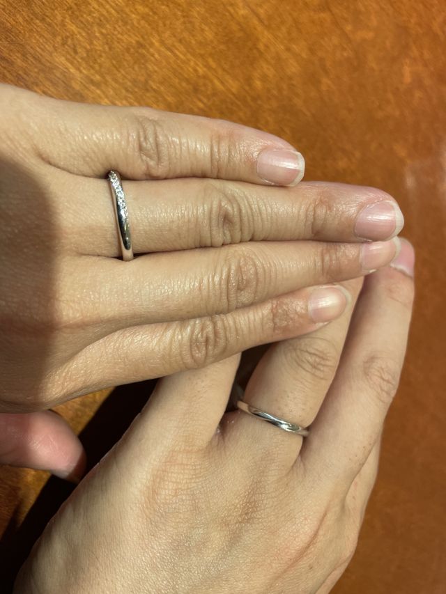 来店し、試着させて頂いた時の写真