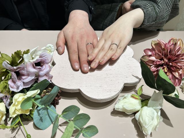 指輪を購入した店舗で撮っていただいた写真です！