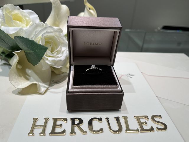 指輪の受け取りの際に撮影した写真