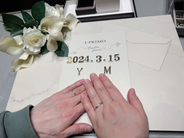 入籍した年月日と2人のイニシャルを入れました。