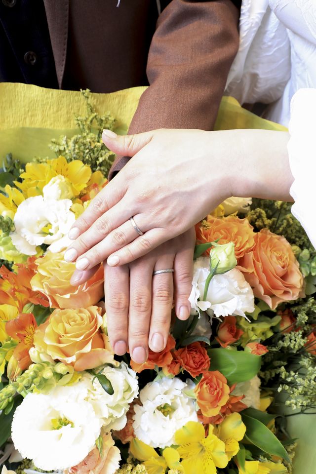 結婚式で撮ってもらった写真です♪