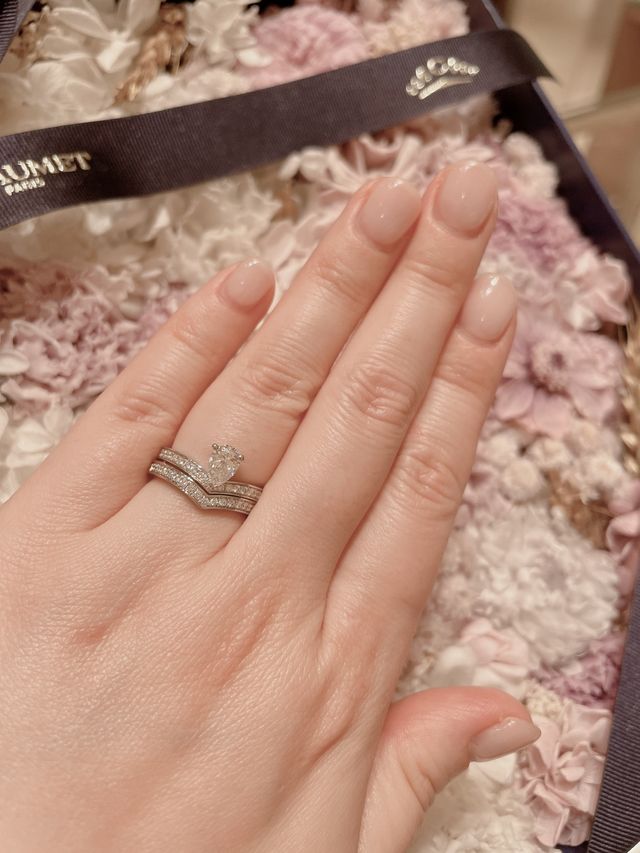 ショーメエンゲージリング＋マリッジリング