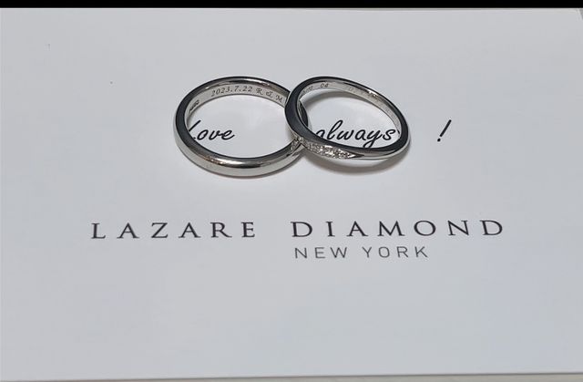 指輪が完成して受け取りに行ったその日に撮りました