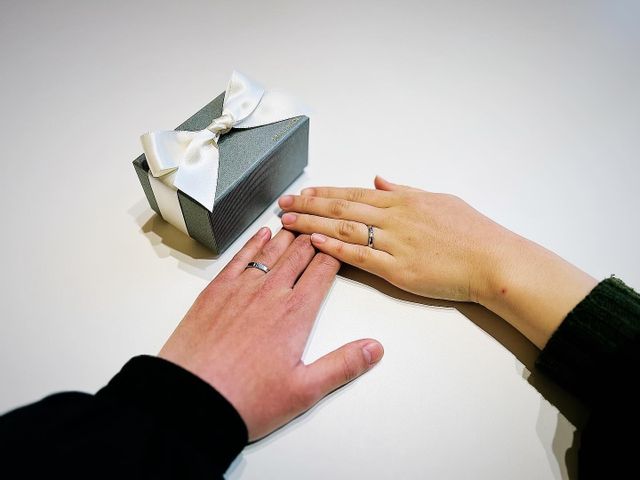 2人でオーダーした指輪を受け取った際に撮っていただいた写真