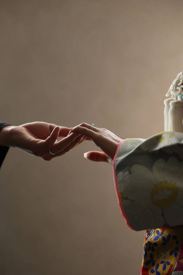 ②前撮りの指輪フォト