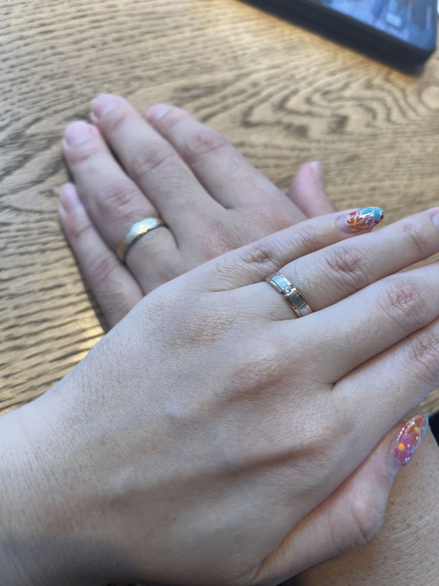 完成後、つけて見た写真です