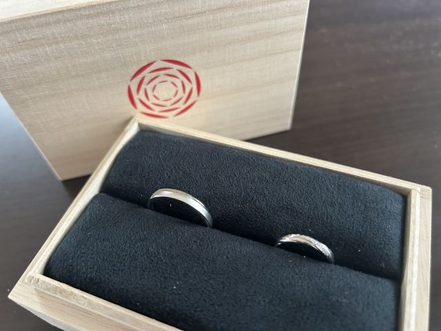 指輪が届いた日の写真