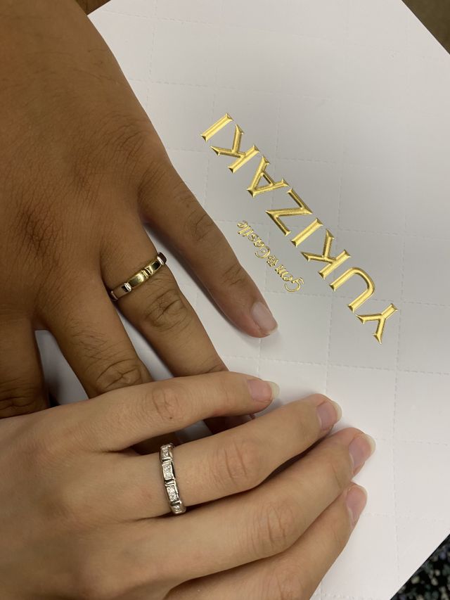 指輪（ペア）着用時