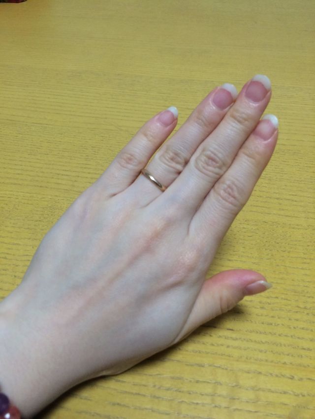 結婚指輪の装着画像