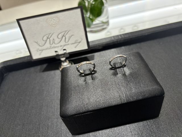 結婚指輪の受取時です。