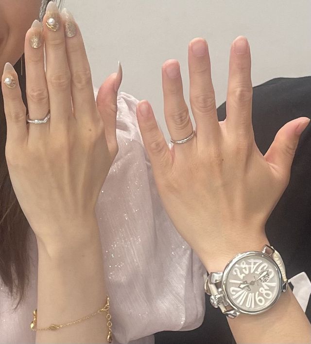 お互いが気に入った指輪にしました。気に入っています。