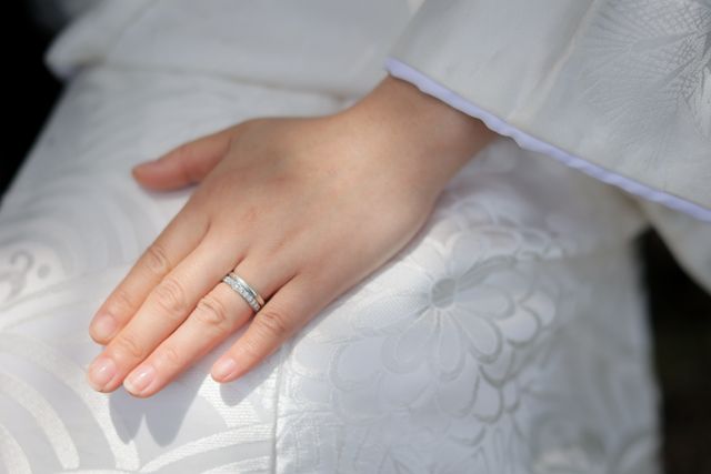 ウェディングフォト時に撮っていただいた写真です