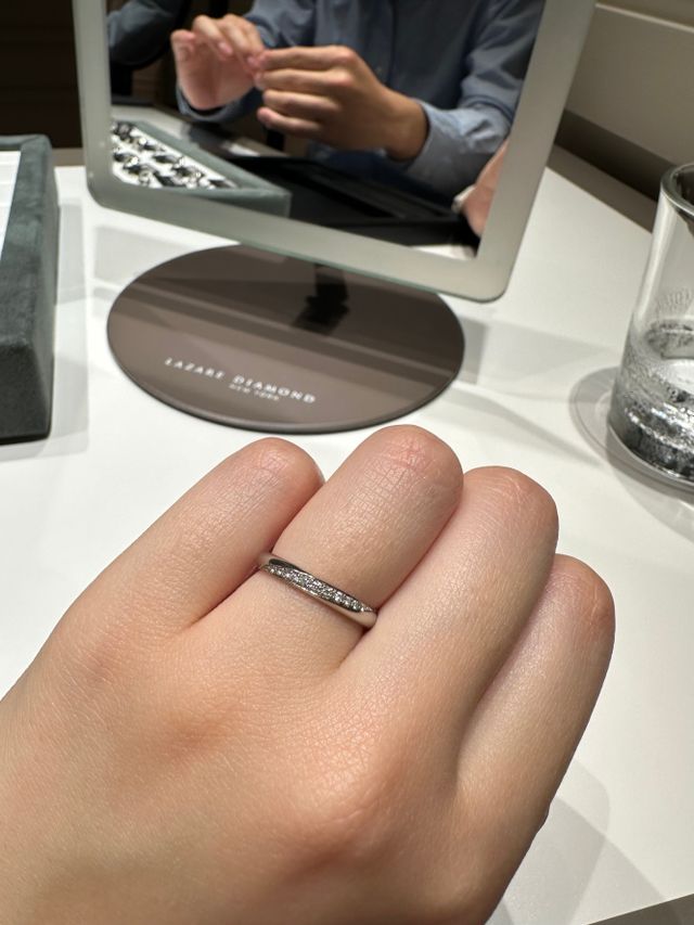 店舗にて着用時の写真