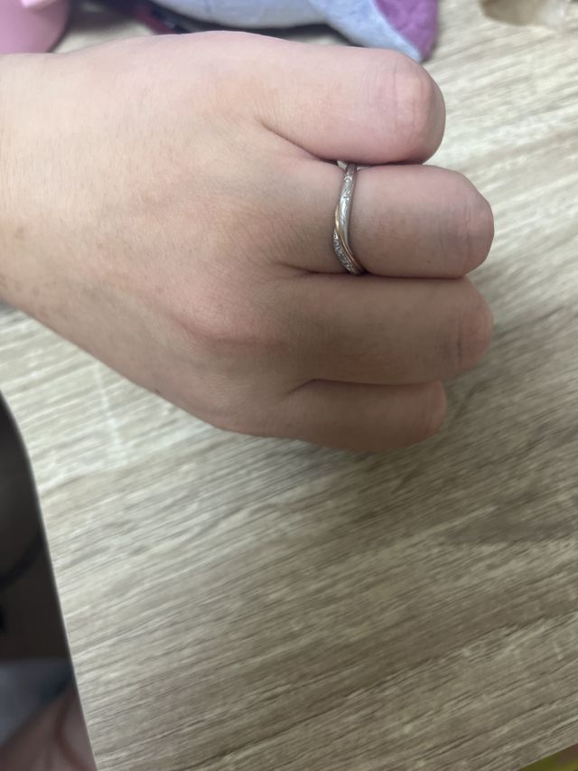 指輪の着用写真