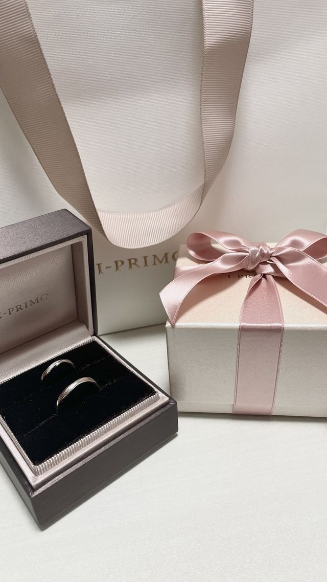 その場でつけて帰ったので、外箱にリボンをしてくださりました。