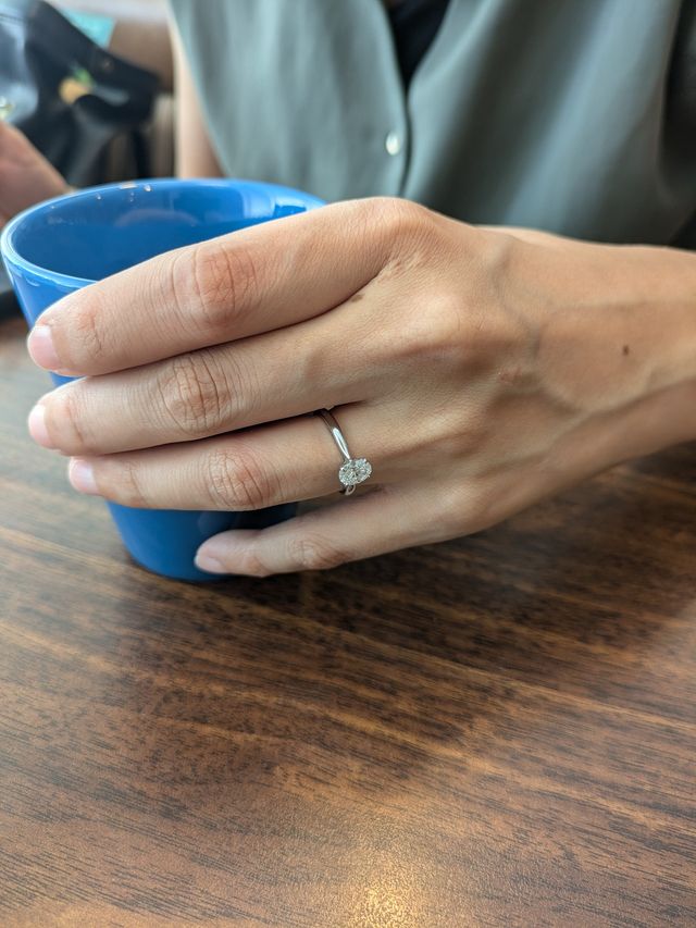 指輪を着用している