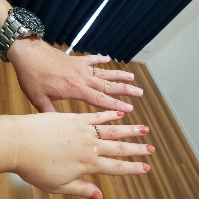 指輪を着けた記念に。