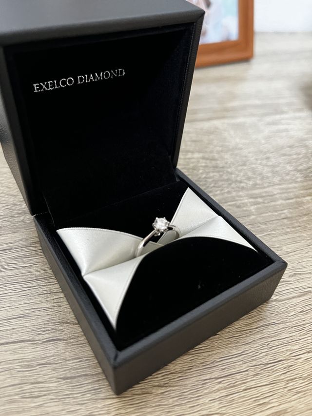 購入した婚約指輪の写真