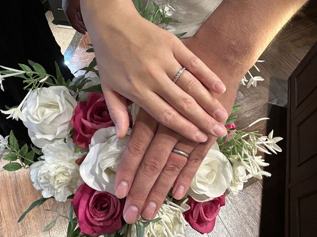 指輪受け取り時の店内での写真