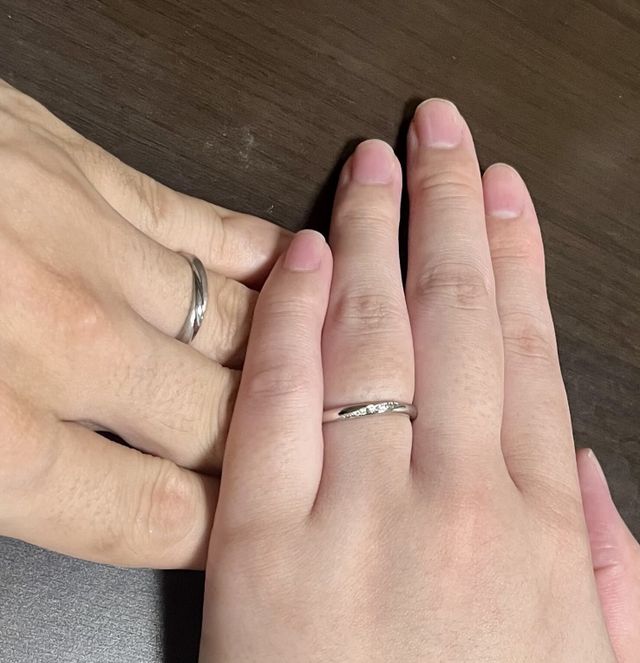 指輪着用時の写真です