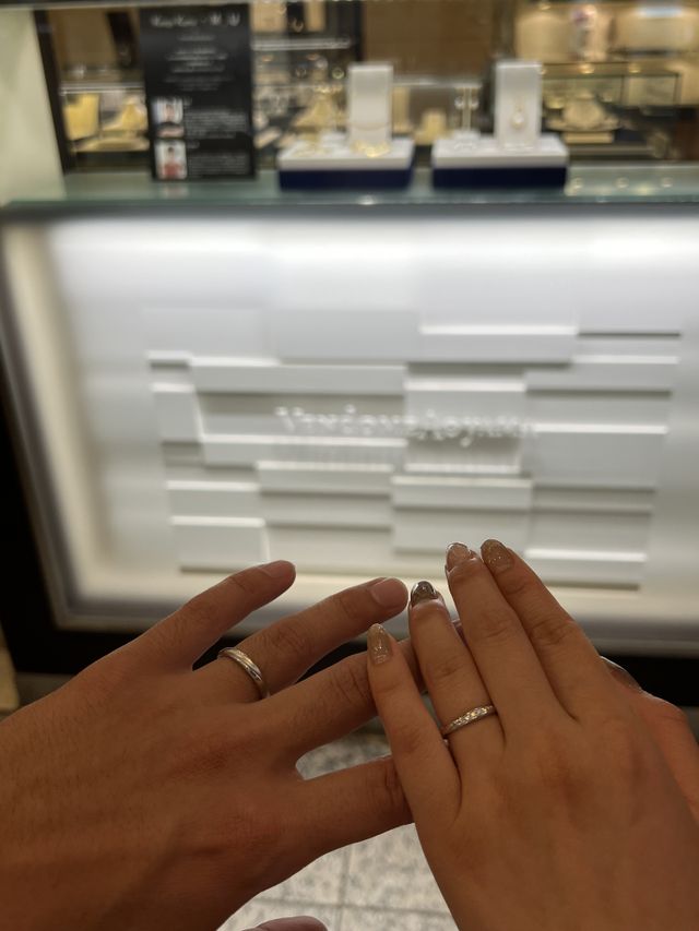 指輪受け取りに行った日に撮った写真