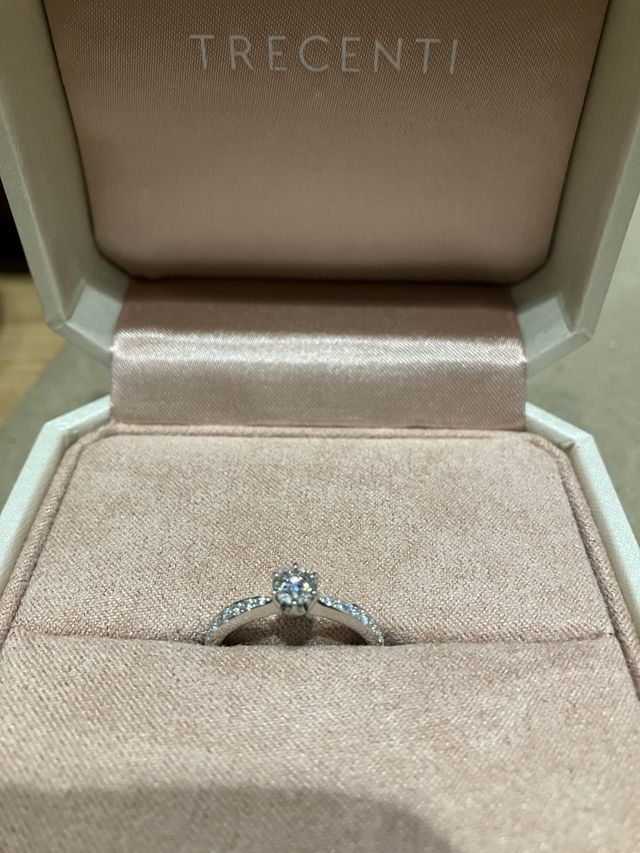 センターダイヤモンド、メレダイヤモンドどちらも映える指輪