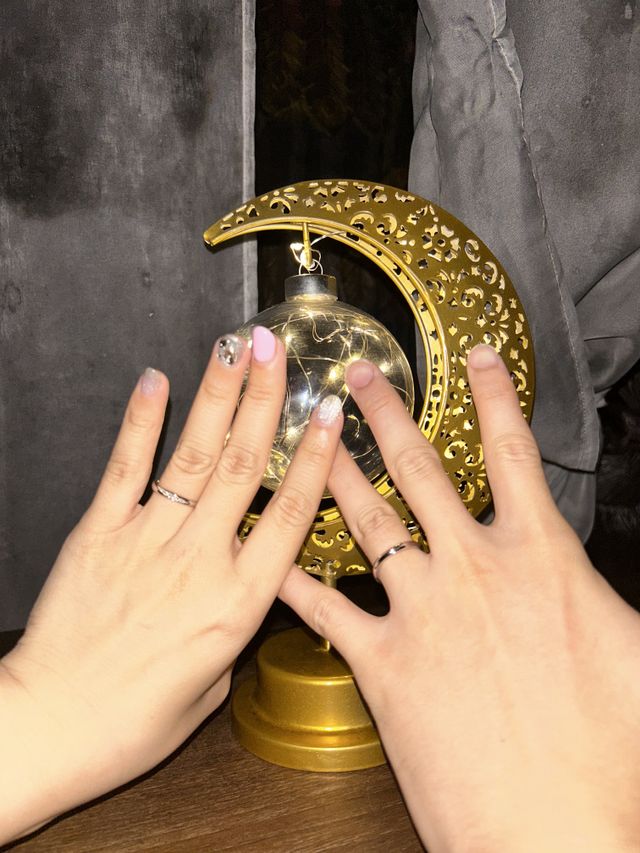 指輪着用時の写真です