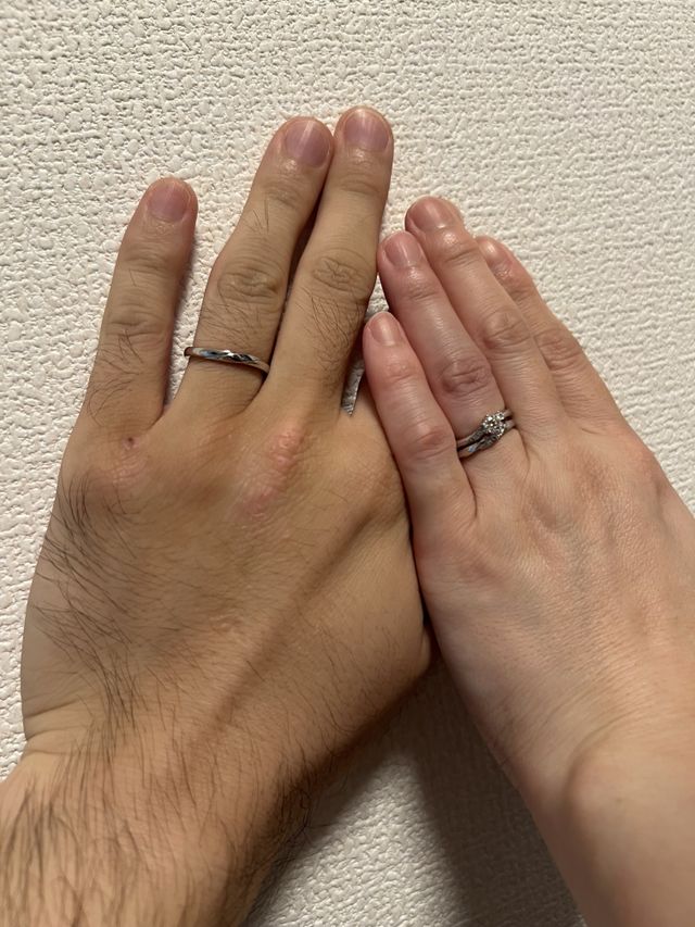 結婚指輪着用時です。
