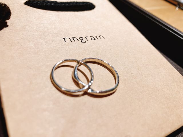 女性はプラチナ、男性はシルバーでお互いの物を作りました。