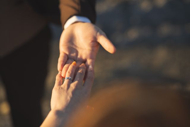 前撮りの時の指輪ショットです
