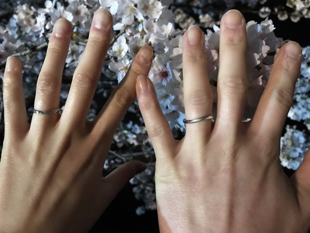 ペアマリッジリング 可愛いです^_^