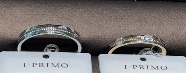 1枚目のリングのペア
男性用はプラチナ