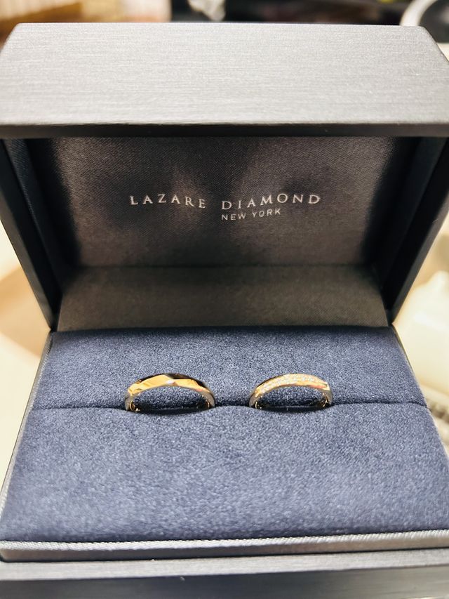 どちらも18Kゴールドのペアリング