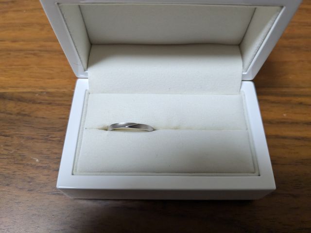指輪のアップです。