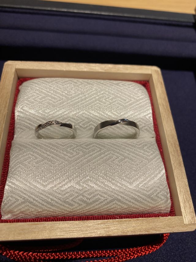 婚約指輪は作らず、結婚指輪だけにしました