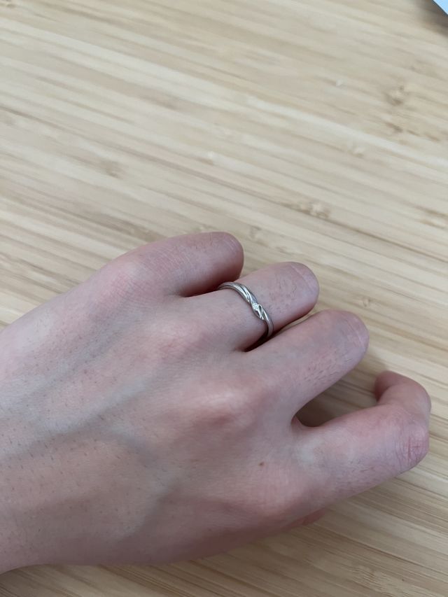 蛍がモチーフになったシンプルで付け心地の良い指輪です。