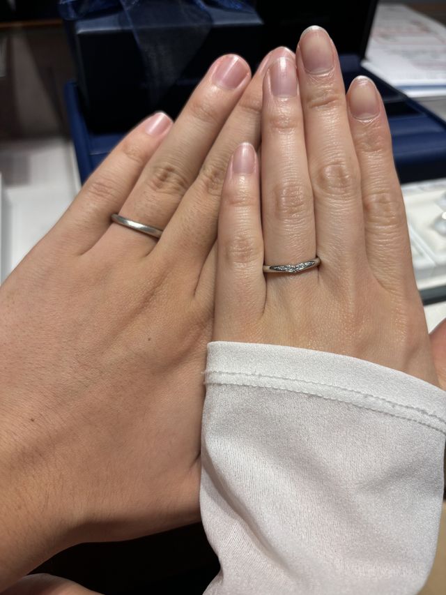 ペアのデザインを着用写真です。
