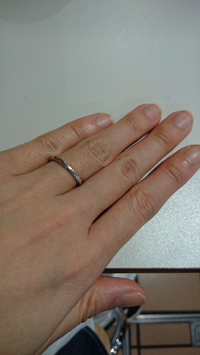 指にはめた状態