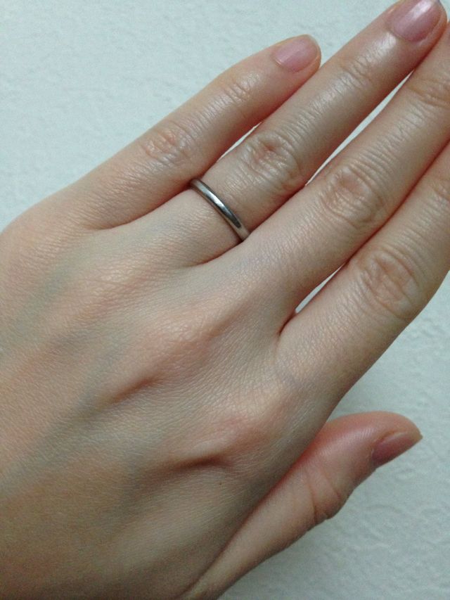 指輪をはめた時