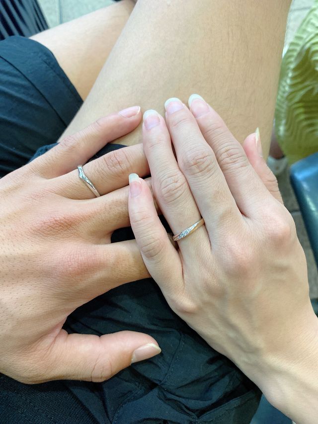 双子石を使用し、2人で想像した唯一無二のデザインに